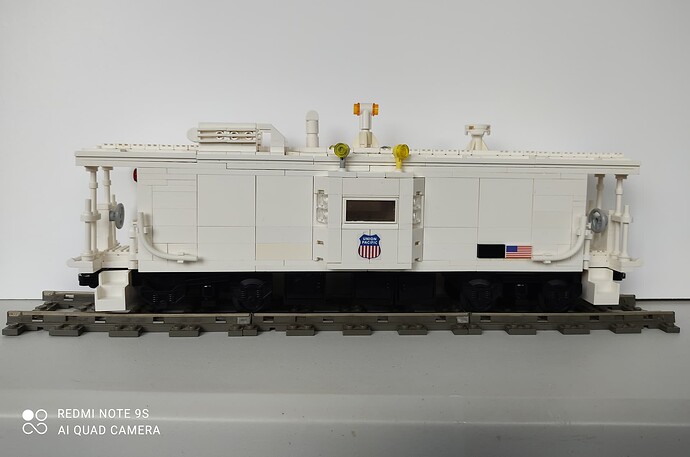 Caboose allemand am‚ricanis‚ et caboose SP 4709 Railroad Police 006