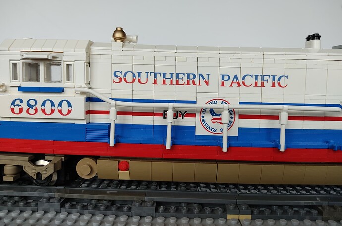caboose Rio Grande, SP 6800 et Loco Virginian 004