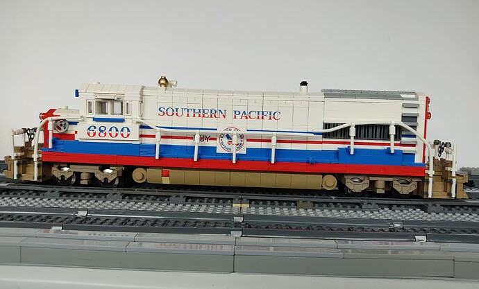 caboose Rio Grande, SP 6800 et Loco Virginian 003