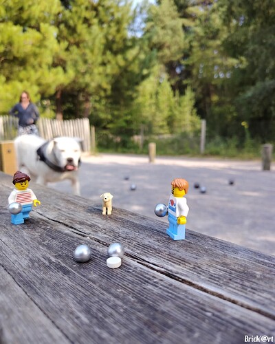 Une partie de pétanque