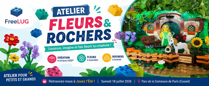 Atelier Lego FreeLUG 010826 Fleurs et rochers